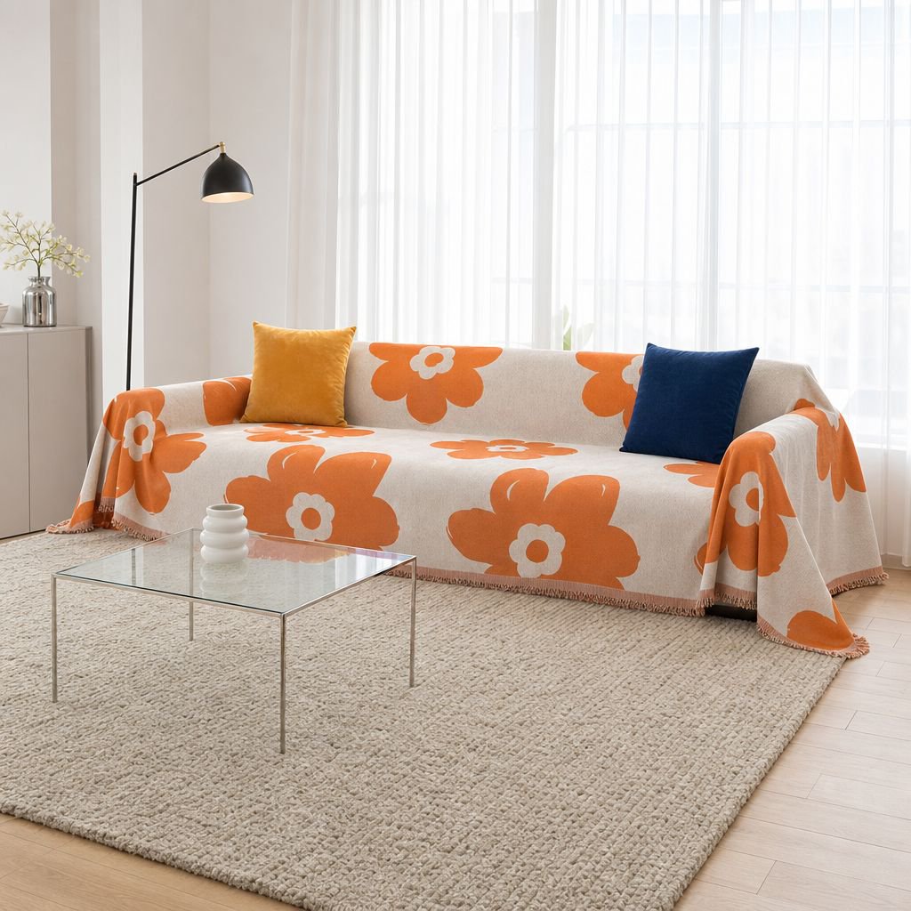 Pet-friendly sofa protector with Scandinavian design