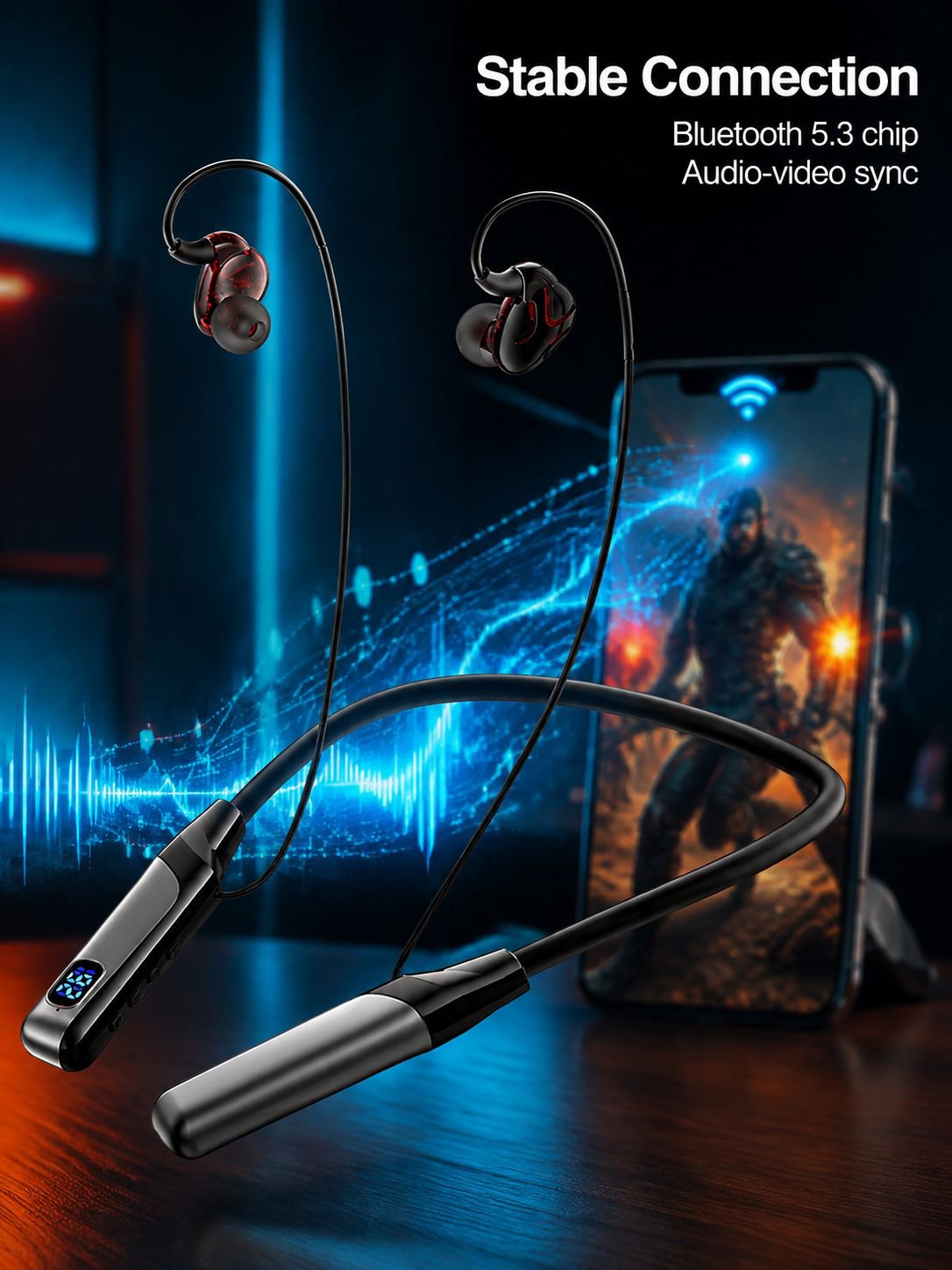 Neckband Wireless Bluetooth Sports Earphones Extended Battery