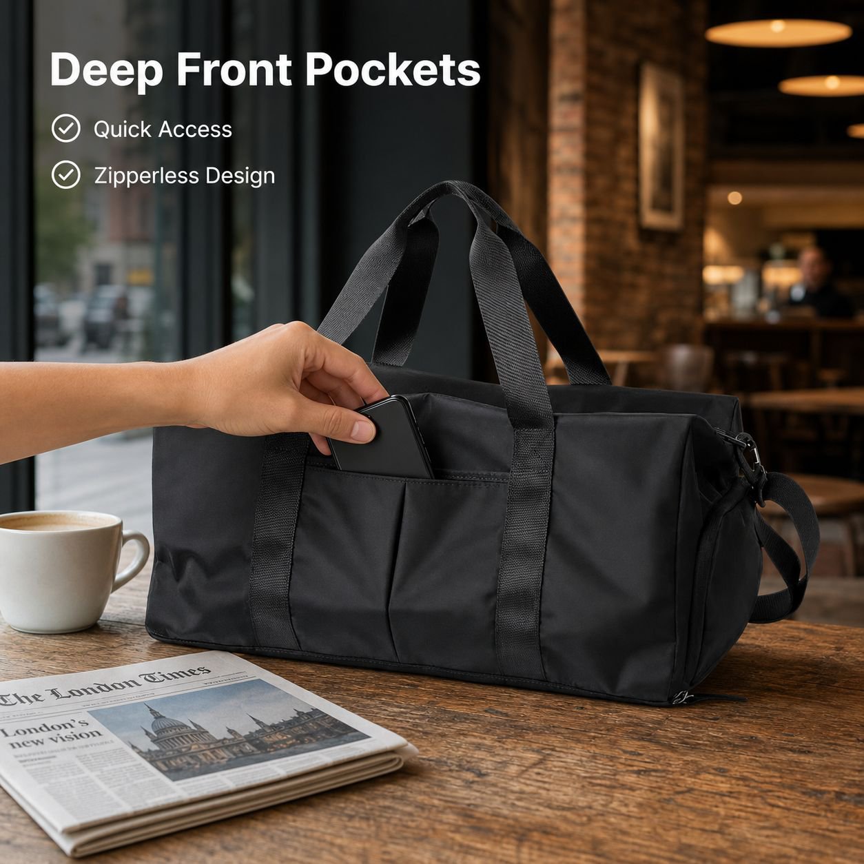 Trendy Sports Travel Bag, Wet and Dry Separation Handheld Portable Luggage