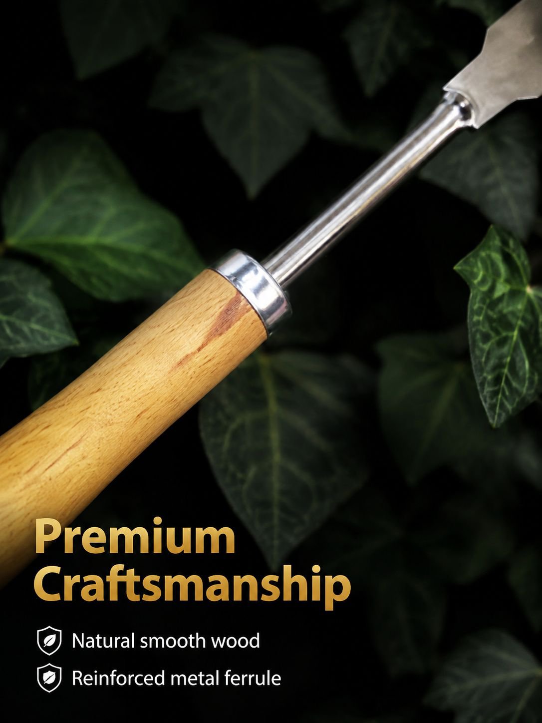 Manual weeding tool removing stubborn weeds