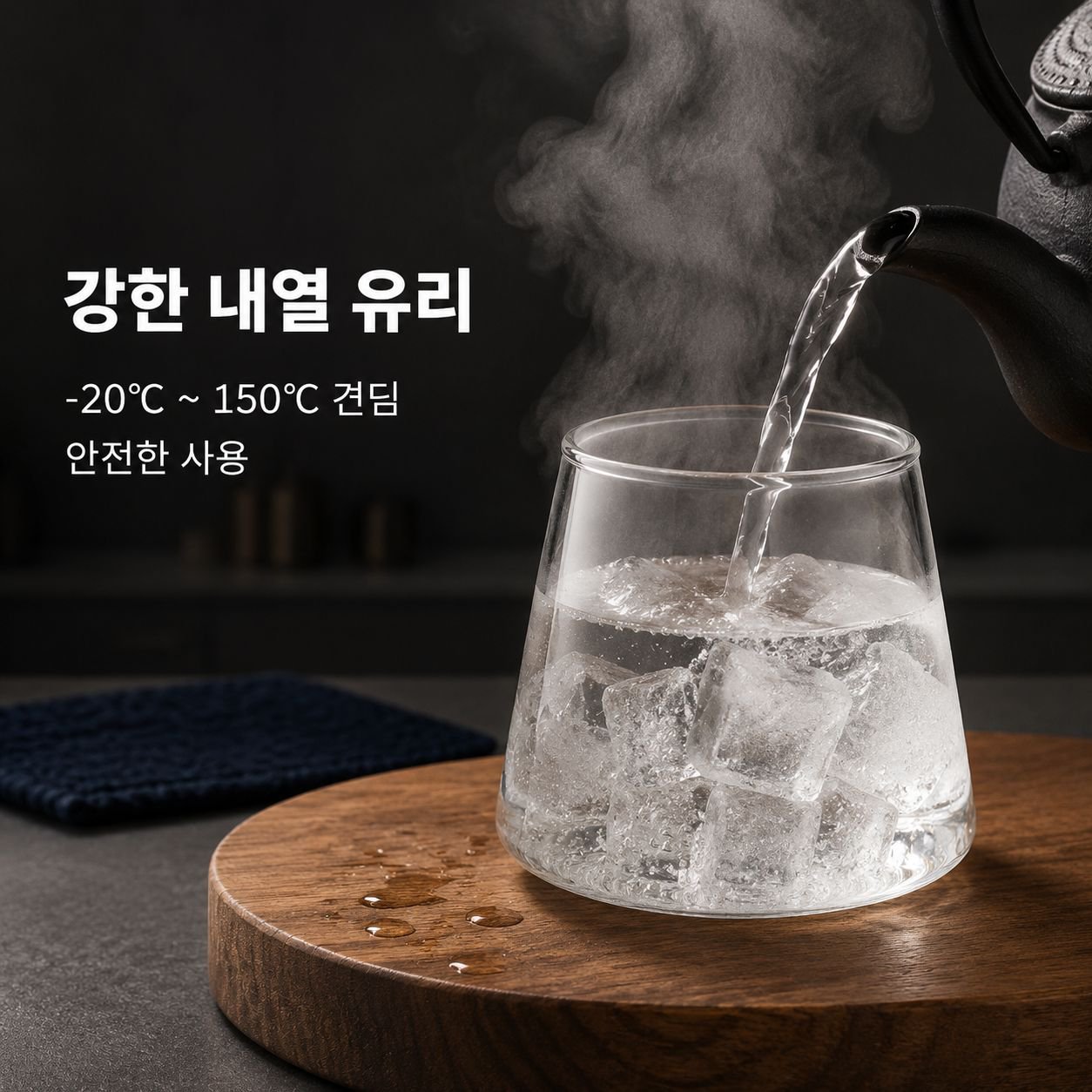 고붕규산 유리 투명 컵