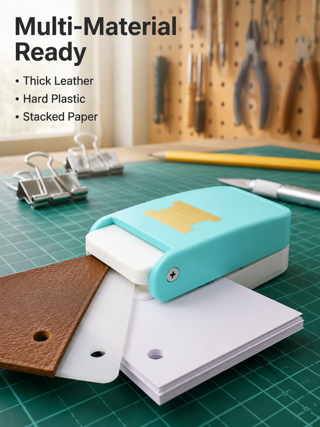 Multifunctional Manual Labeling and Punching Device