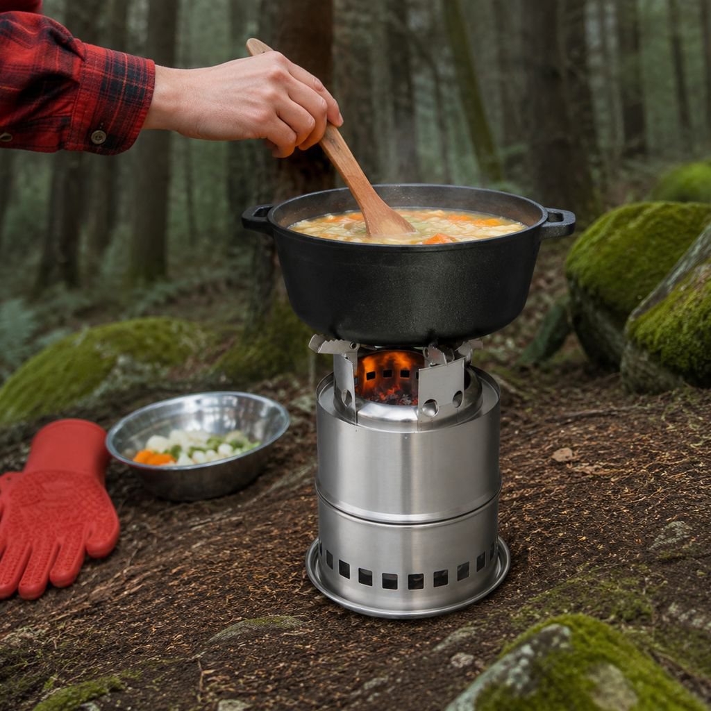 Portable wood stove heating picnic cookout outdoor stove heating stove camping stainless steel stove