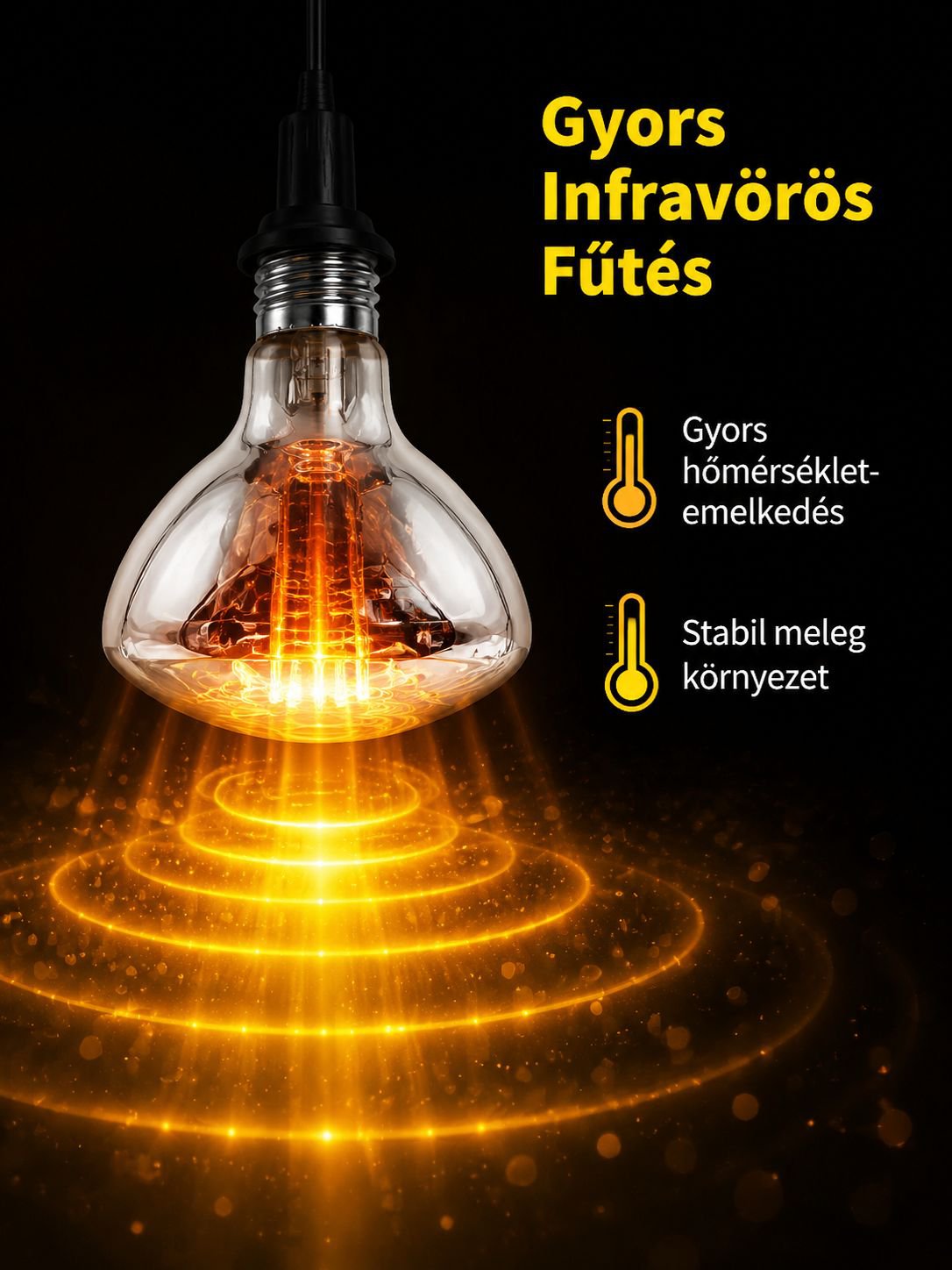 Digitális hőmérő kijelző tenyésztési lámpán