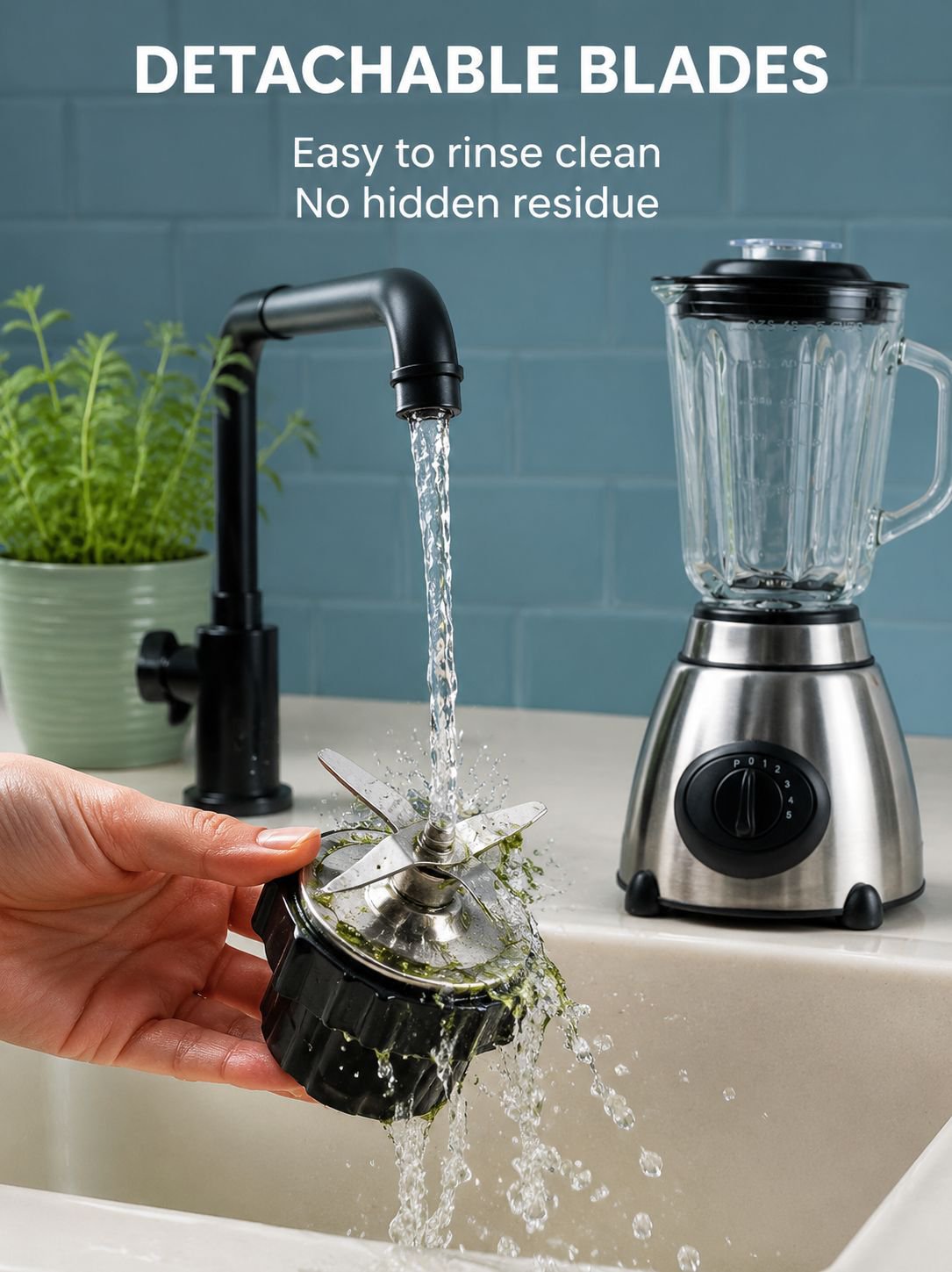 Compact blender juicer saving kitchen space