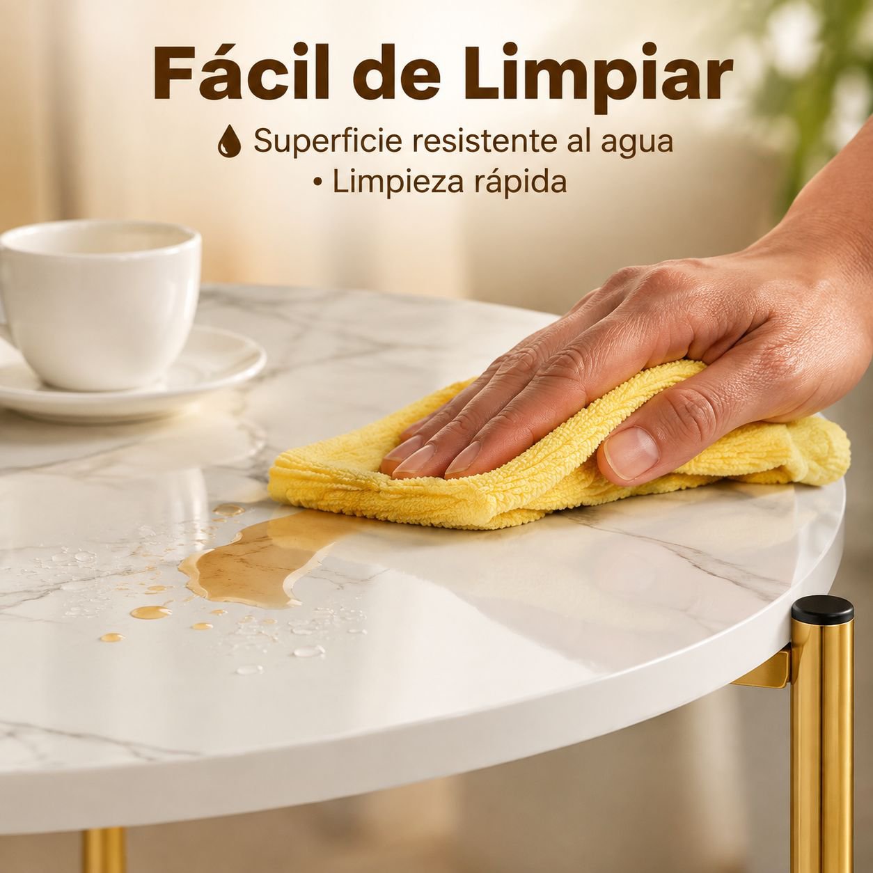 Sofá minimalista, mesa de centro para sala de estar