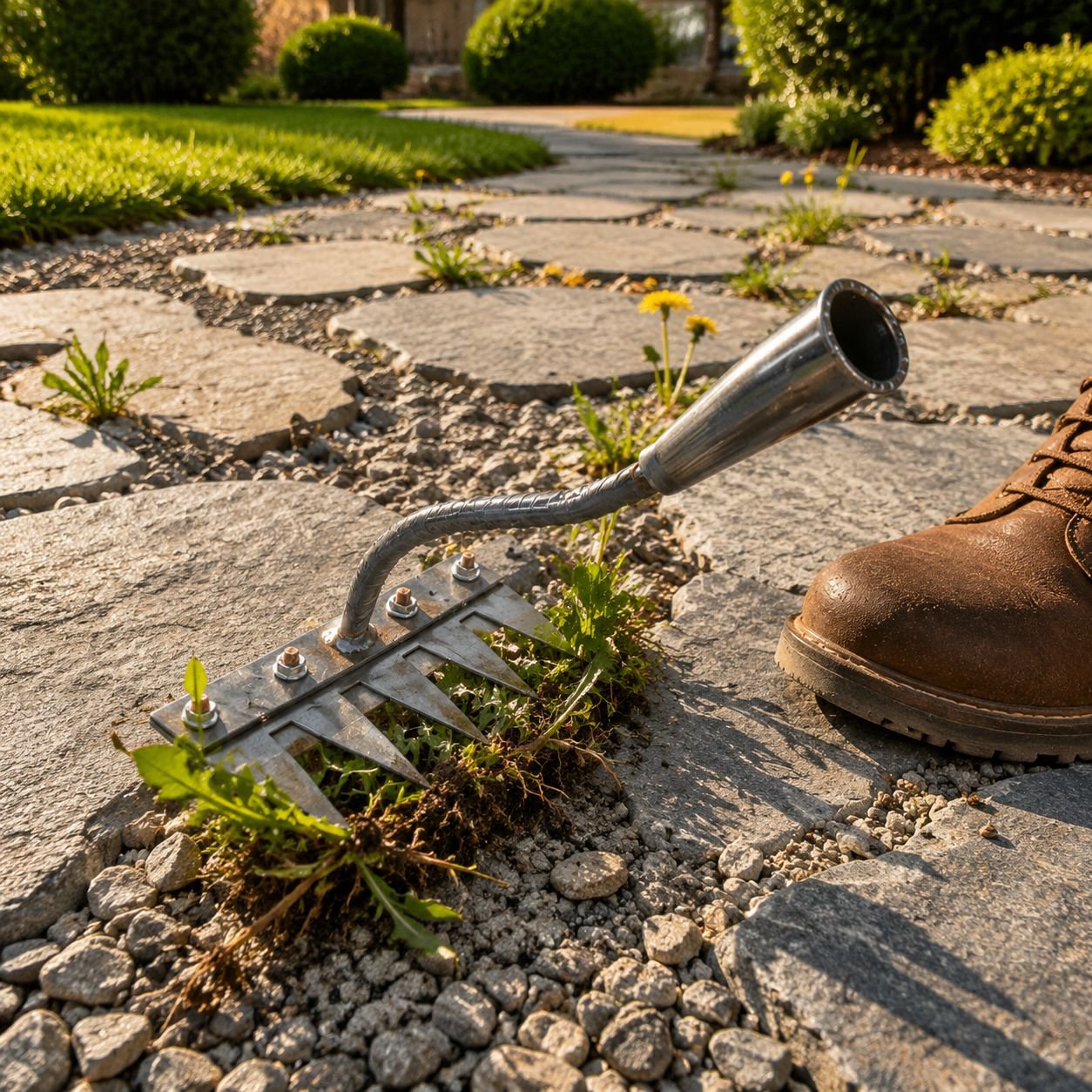 Detachable Thickened Manganese Steel Agricultural Weeding Rake Tool