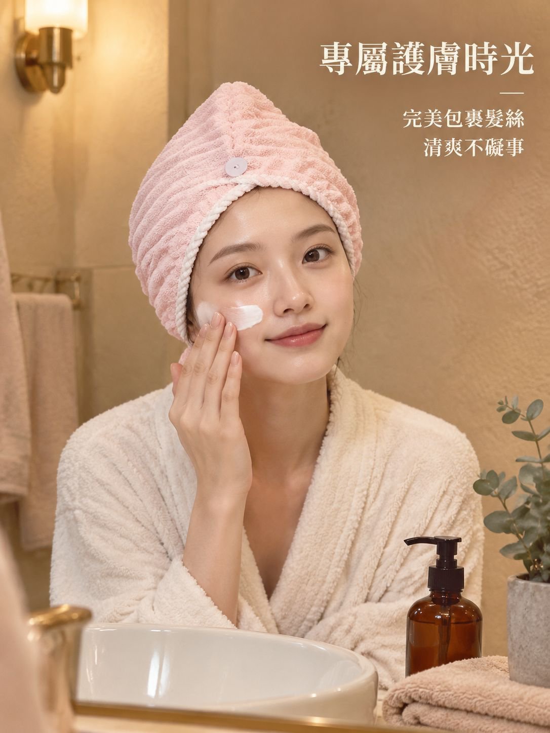 幹發帽女珊瑚絨加厚吸水速幹毛巾