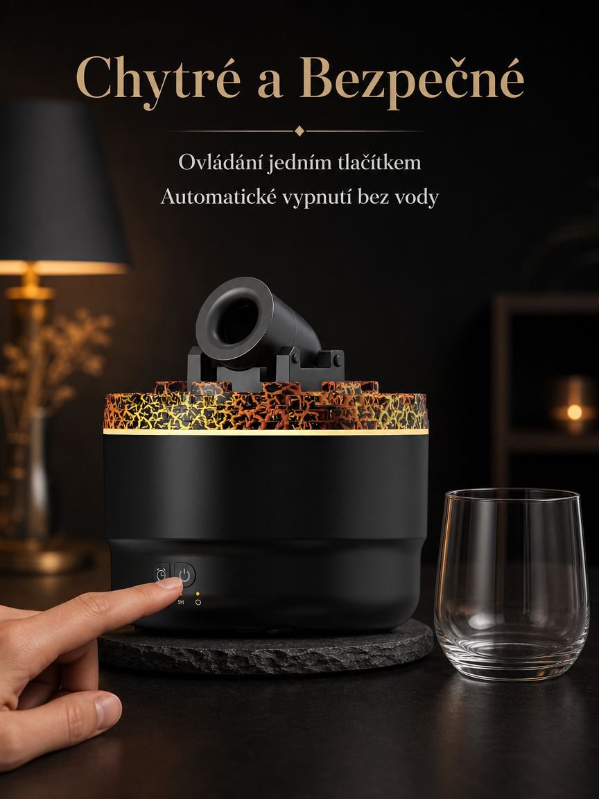 Automatický aroma difuzér s funkcí zvlhčování a rozptylování esenciálních olejů pro domácnost