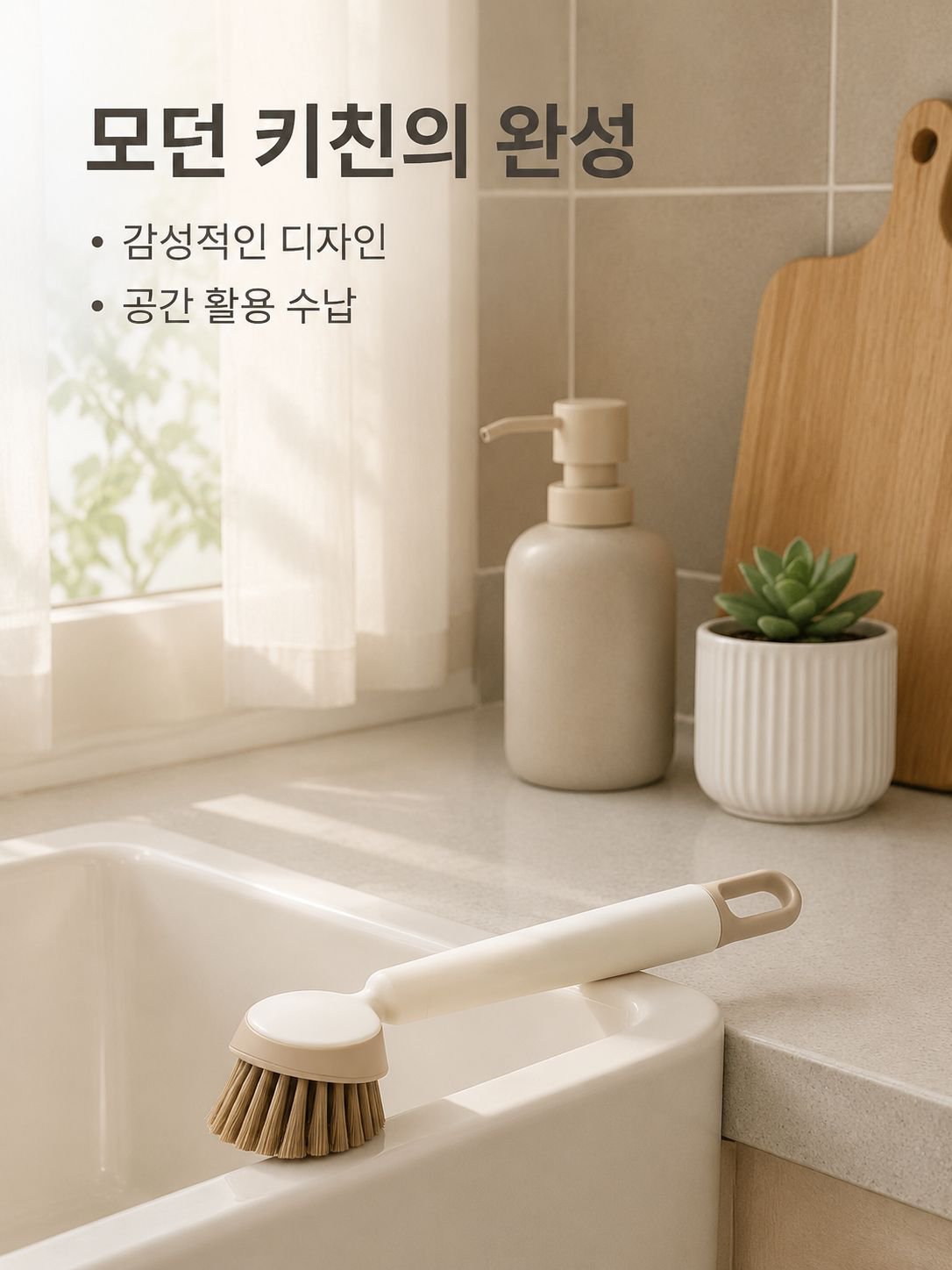 다용도 긴 손잡이 냄비 청소 브러쉬 가정용 주방 클리너