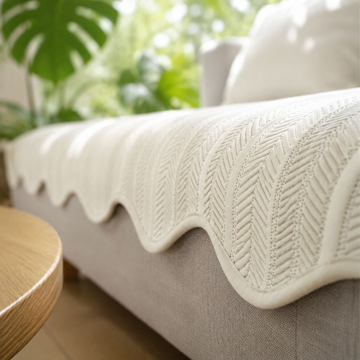 Coussins de canapé de luxe en forme de haricot antidérapants