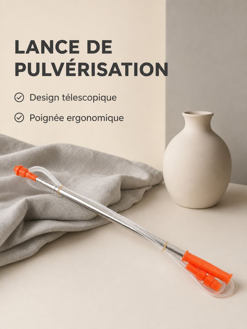 Lance de pulvérisation électrique agricole télescopique 4 mètres