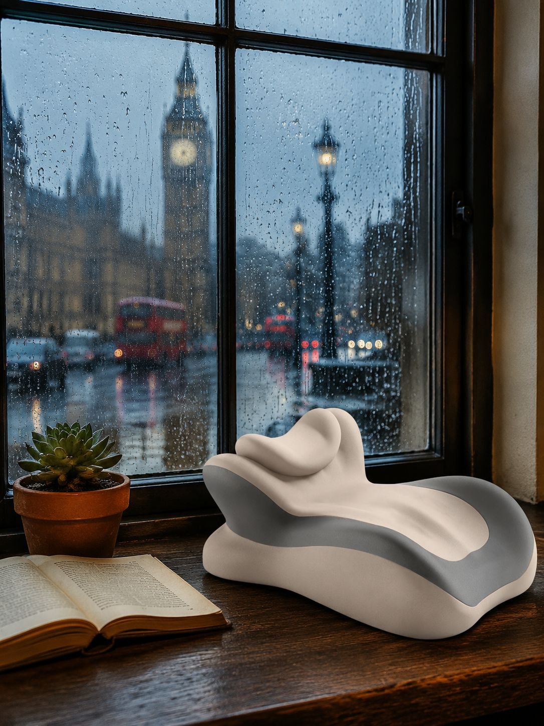 Memory foam headrest pillow for stomach sleepers, pressure relief pillow