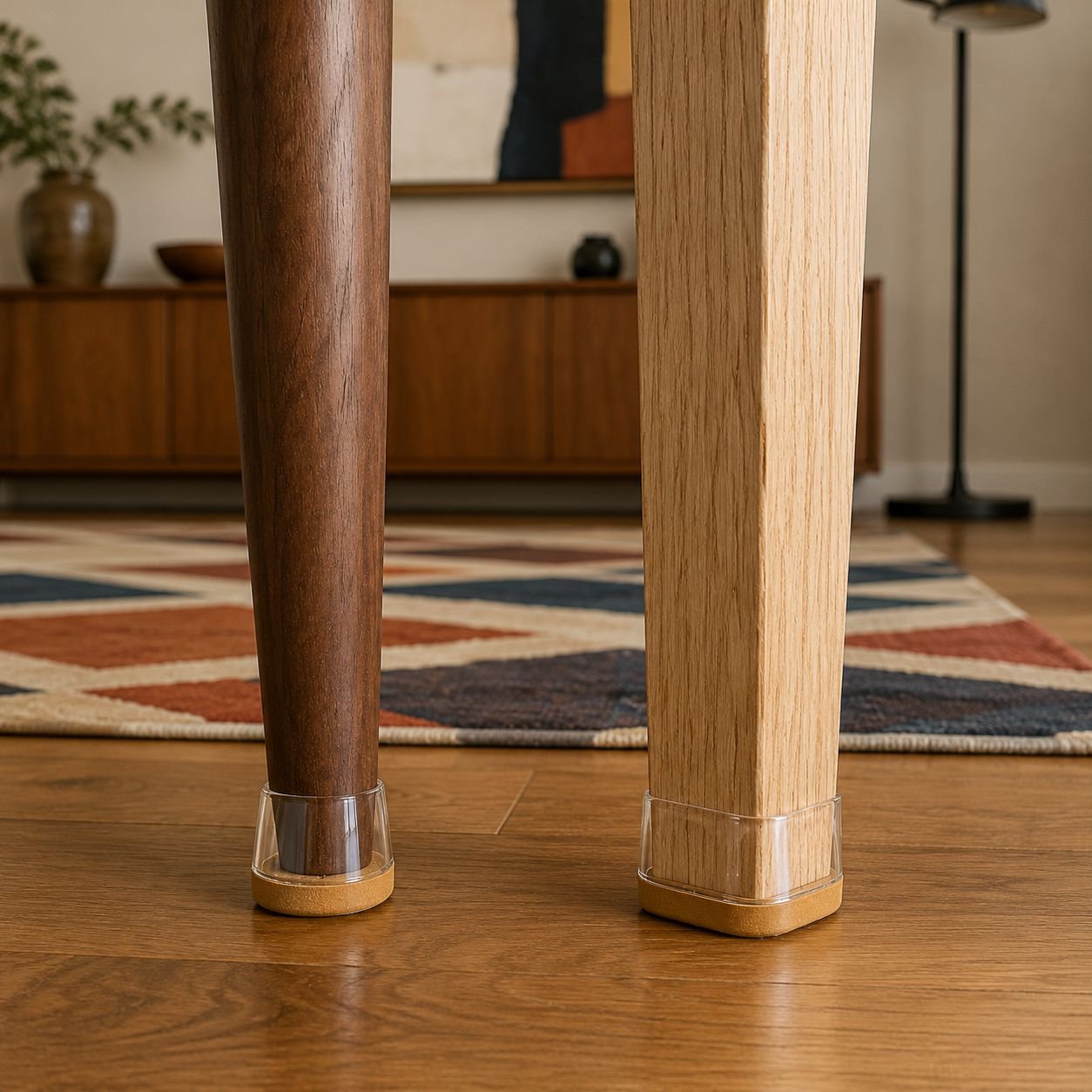 Transparent silicone chair leg covers for furniture protection