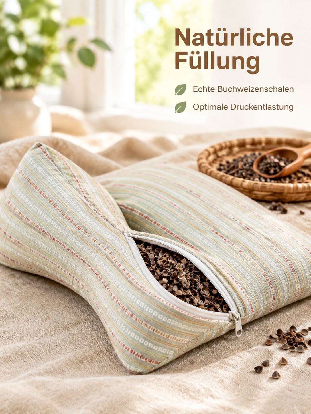 Buchweizenschalen-Kissen