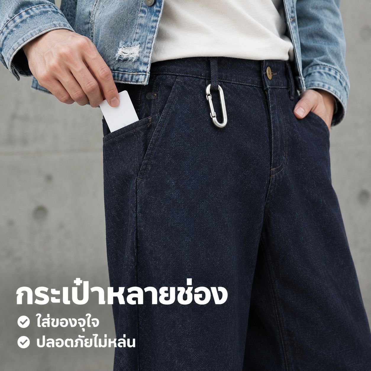 กางเกงขายาวผู้ชาย ทรงหลวม สำหรับฤดูใบไม้ร่วงและฤดูหนาว