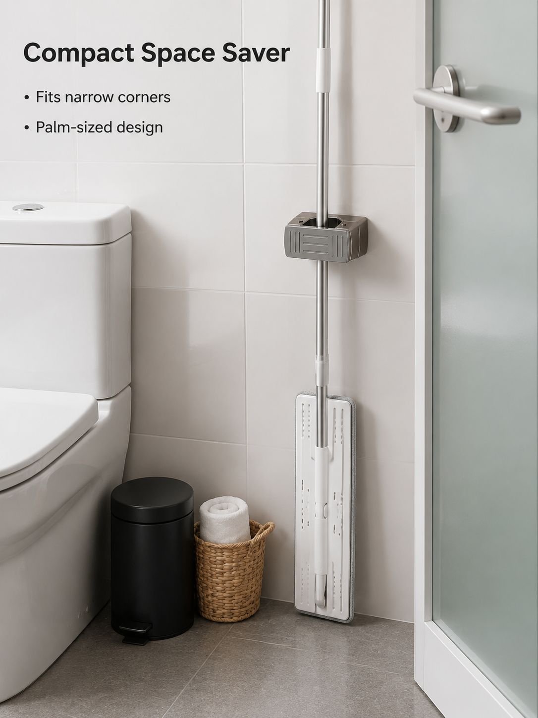 No-Drill Cleaning Tool Holder for Bathroom