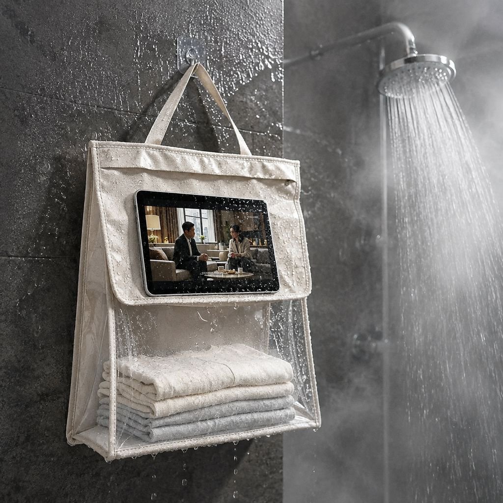 Durable and stylish wall-mounted bathroom organizer