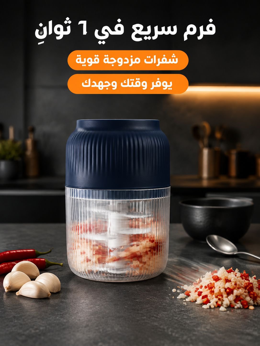 خلاط كهربائي لاسلكي متعددة الاستخدامات