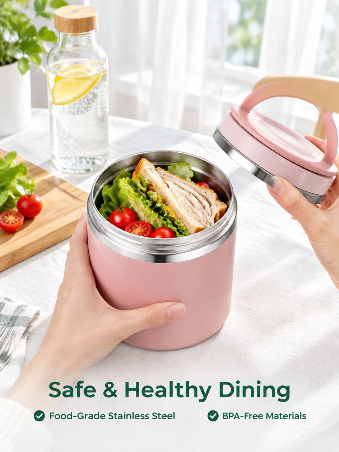 Multi-layer portable insulated lunch box