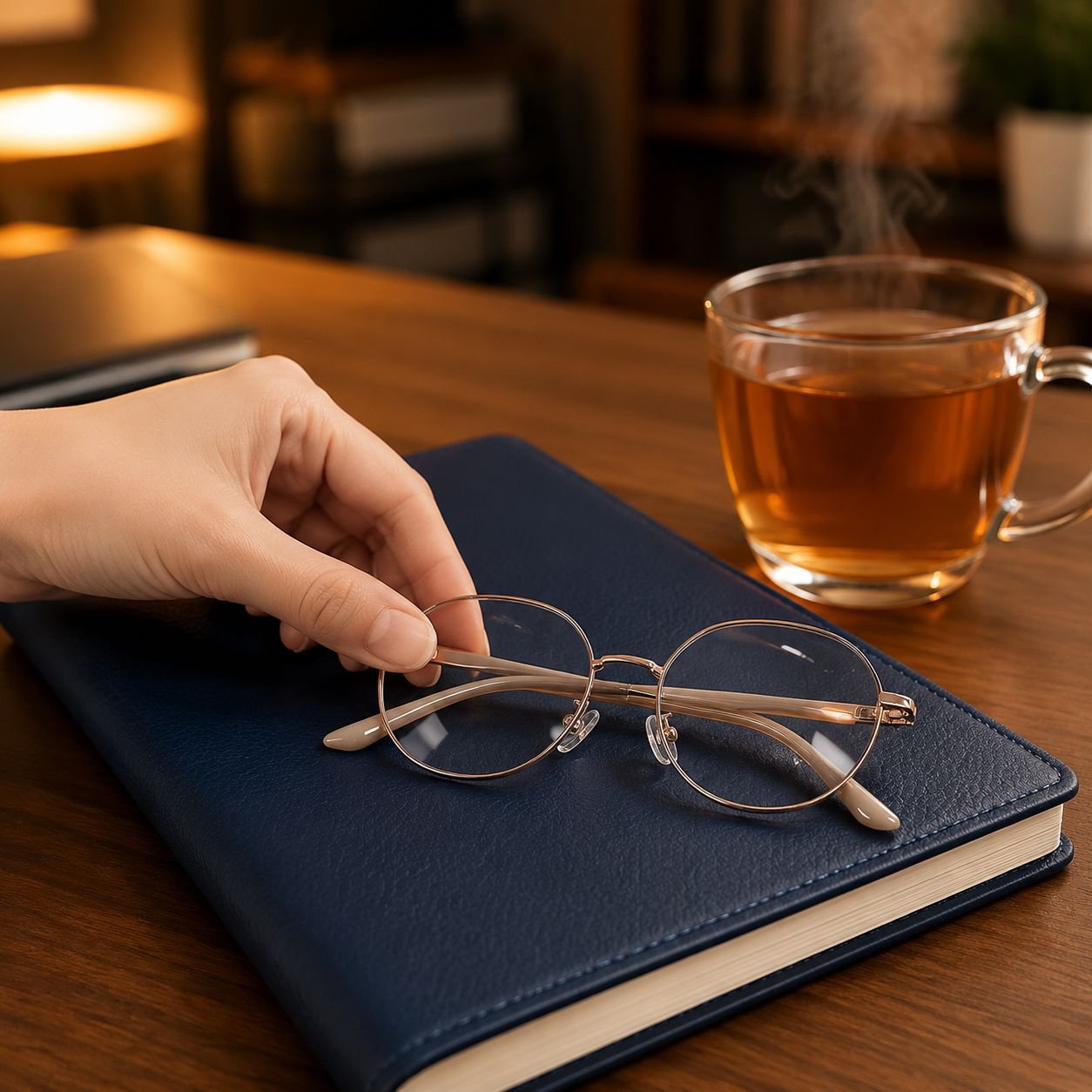 High clarity lenses on ergonomic eyeglass frames
