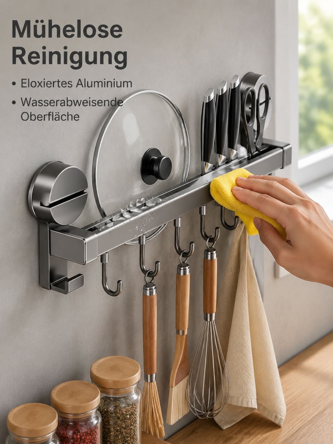 Küchenregal für Töpfe, Pfannen und Zubehör