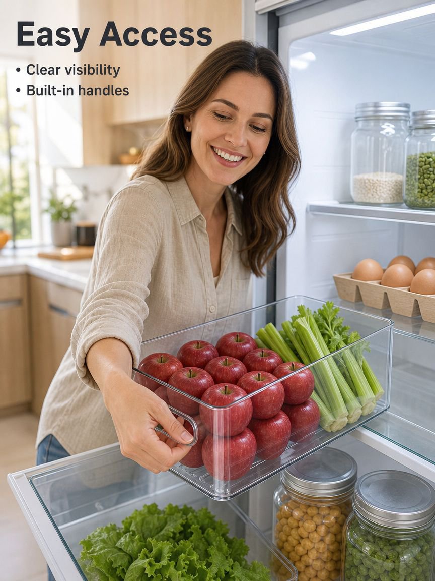 Kitchen Fruit & Vegetable Storage Basket for Refrigerator