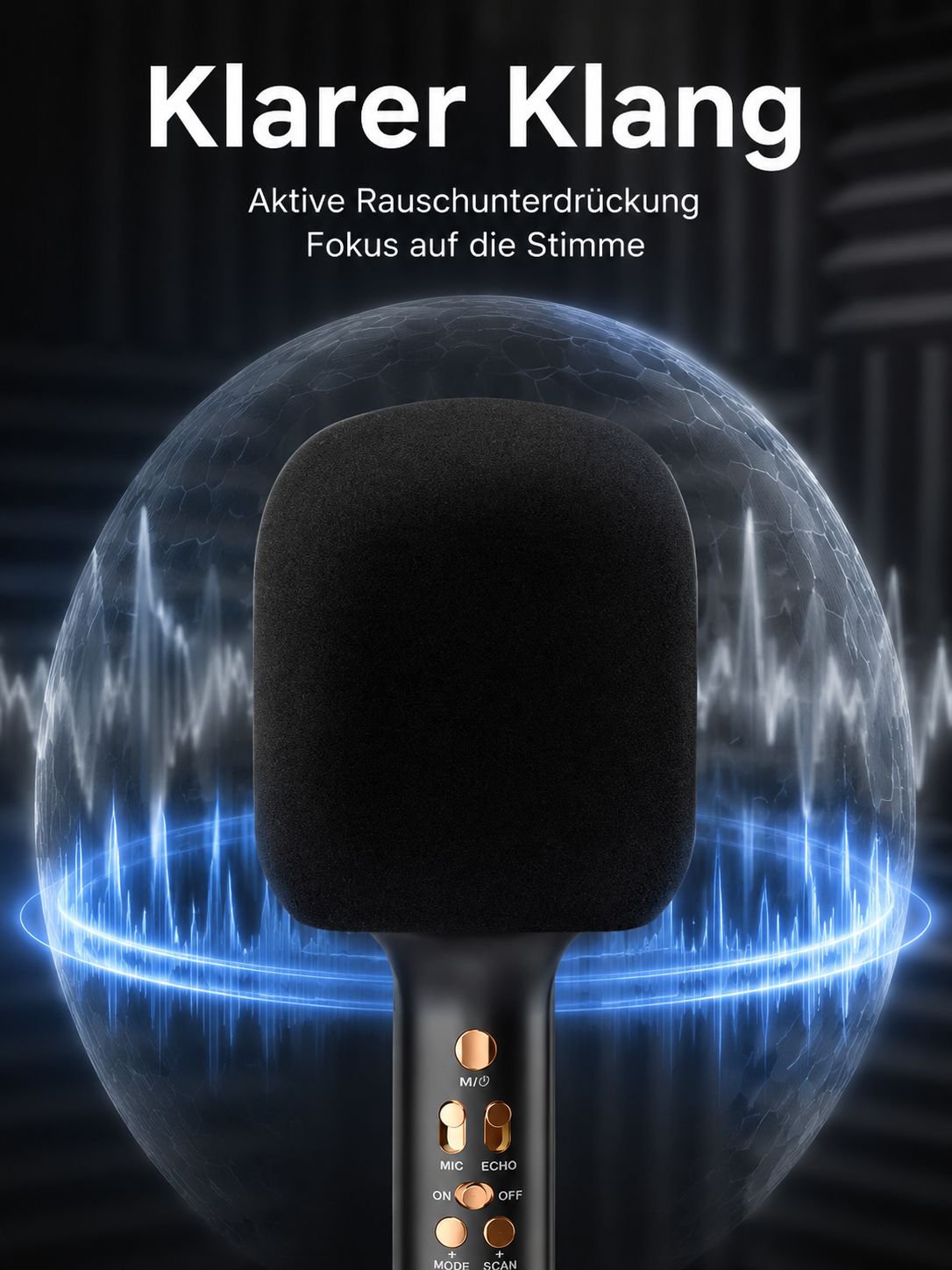 Drahtloses Bluetooth-Kondensatormikrofon, Gesangsmikrofon, Audio, integriertes Mikrofon, Mobiltelefo