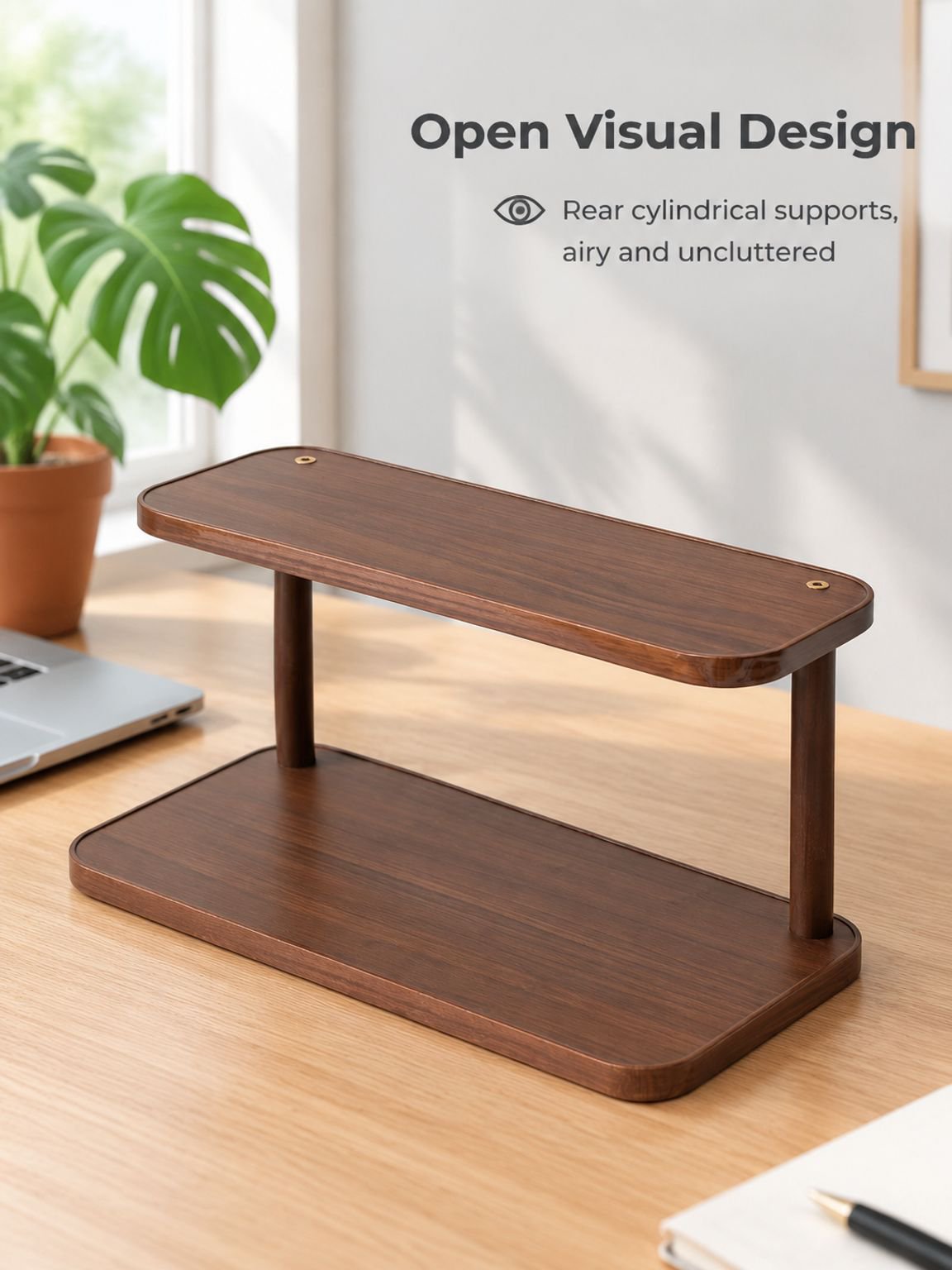 Multi-tiered countertop shelf for plants cosmetics and accessories