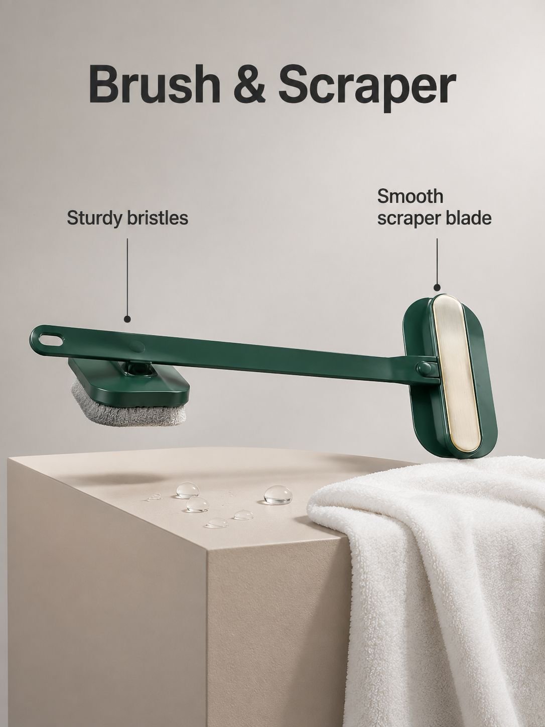 Household Crevice Cleaning Brush Non-Disassembly Glass Window Scraper