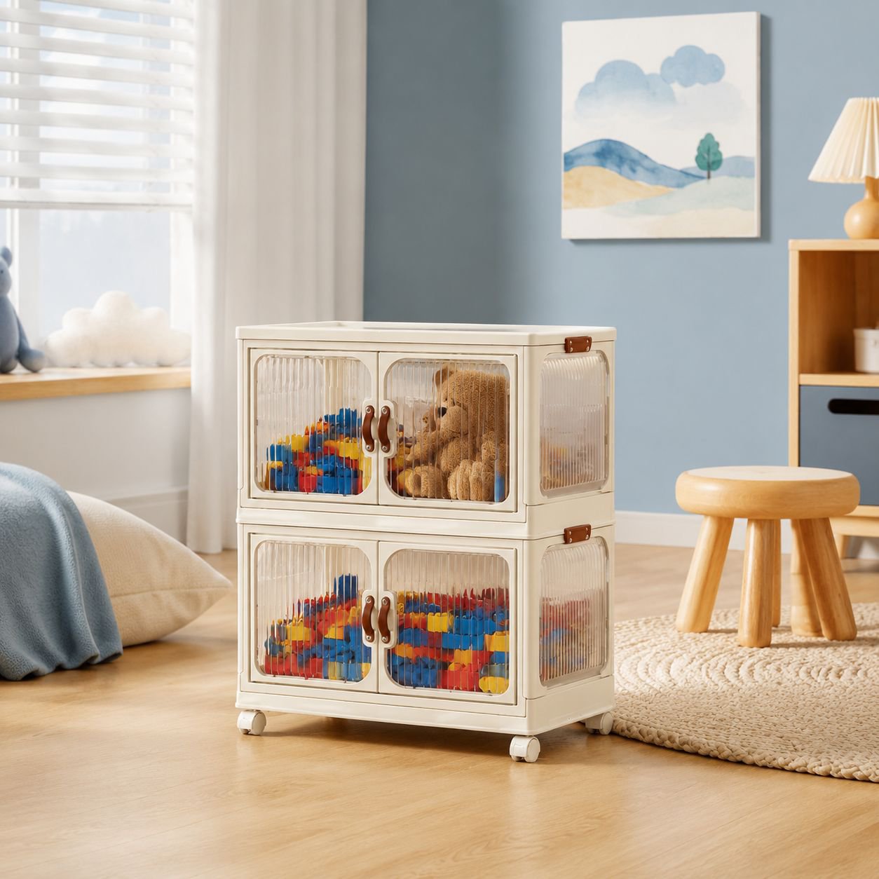 Caja organizadora de juguetes de plástico multifuncional
