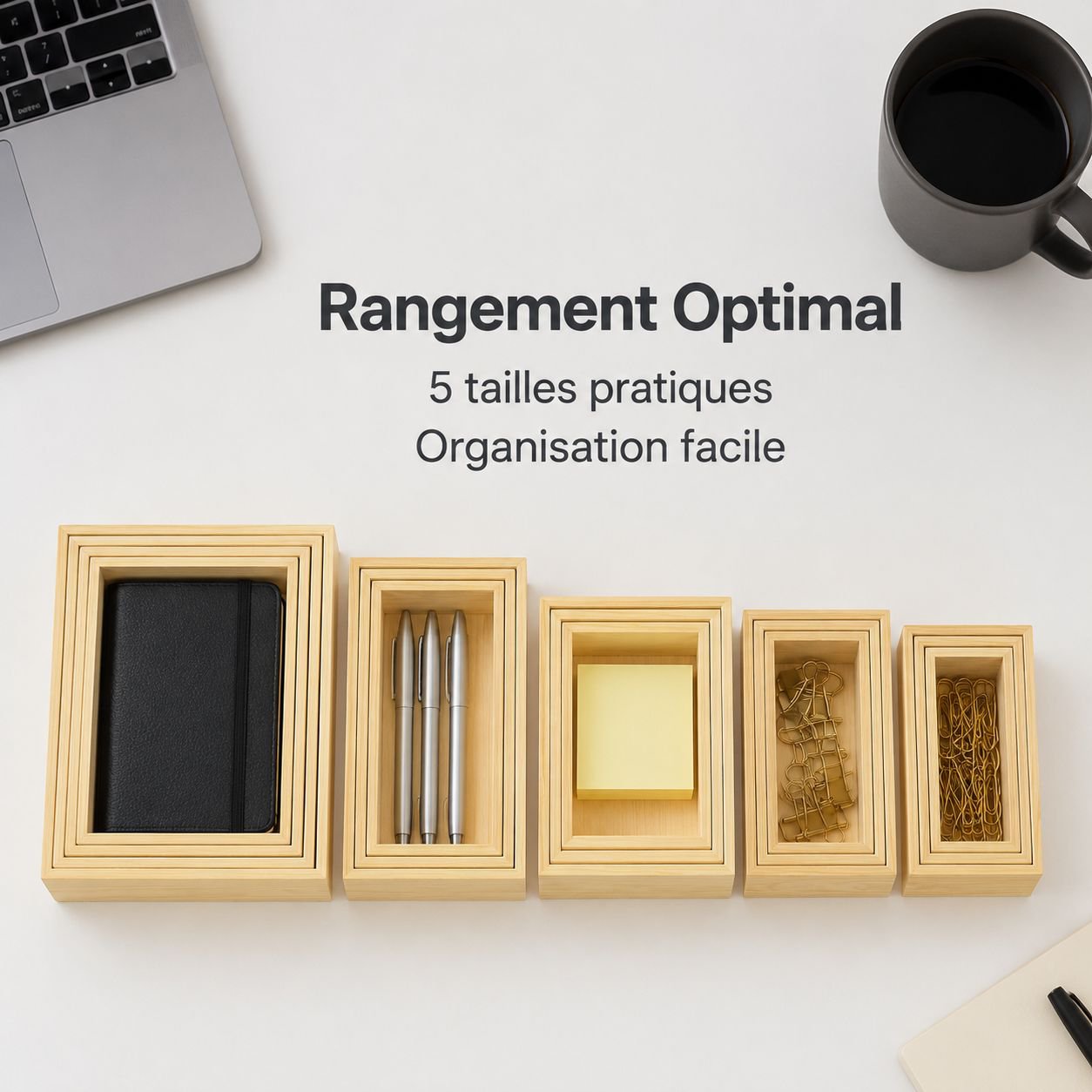 Organisateur de bureau en bois
