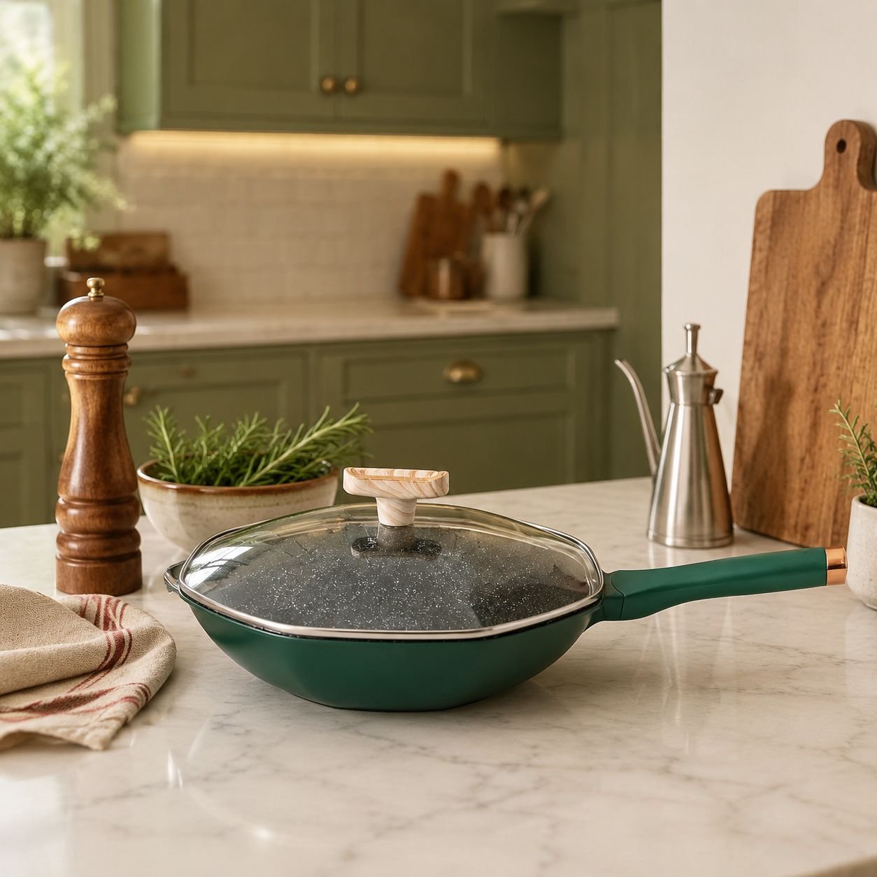 Innovative Octagonal Non-Stick Pan, Even Heating