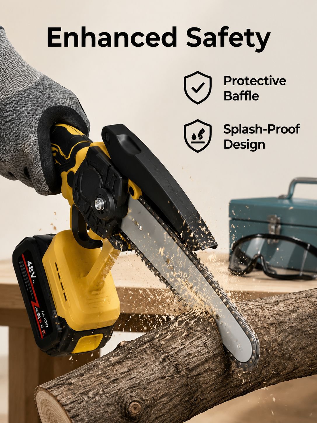 Portable 6-Inch High-Power Electric Chainsaw