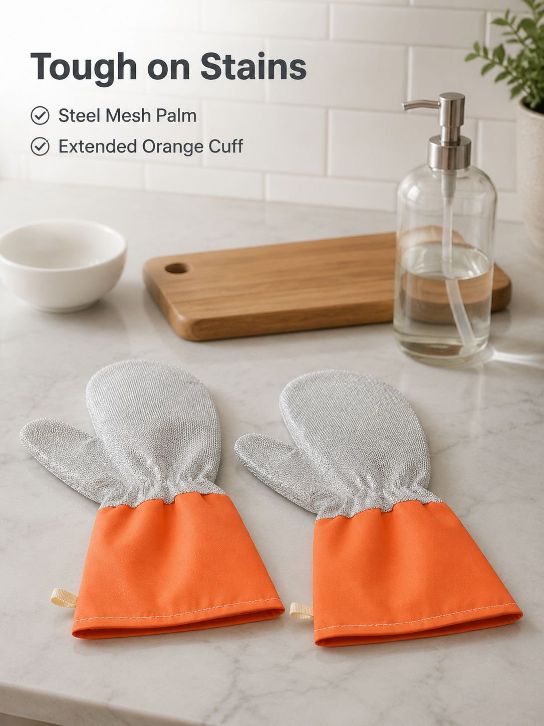 Waterproof Heat-Resistant Extended Steel Mesh Gloves