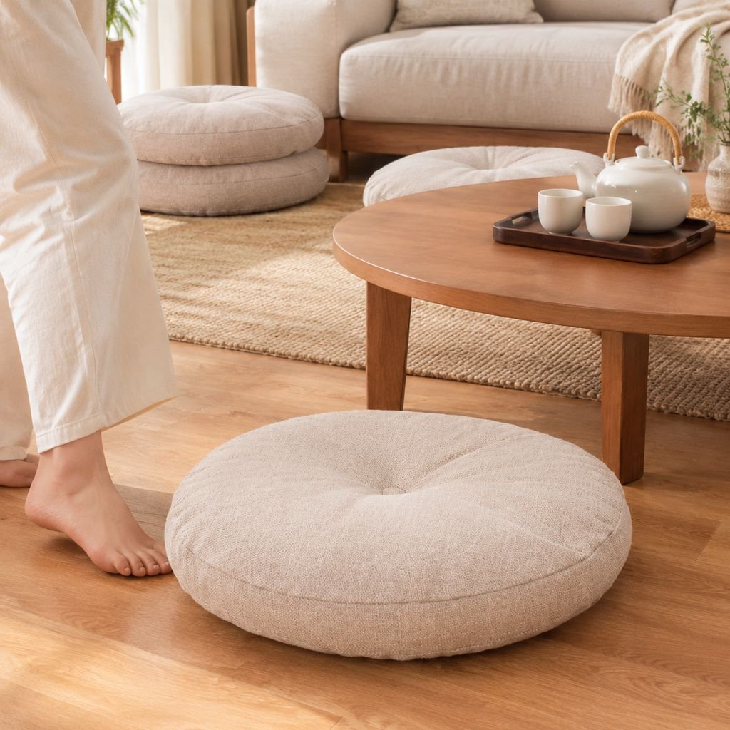 くつろぎ時間に使える厚手クッション