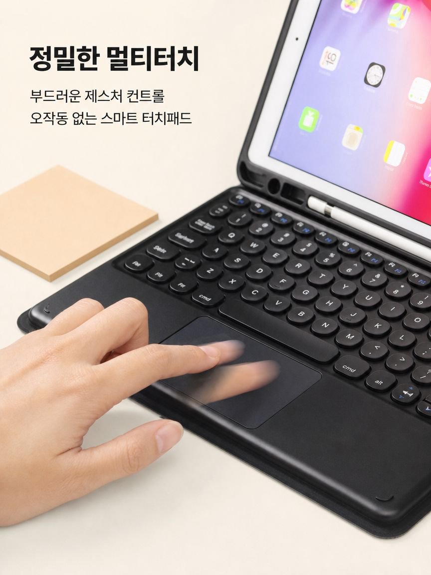 블루투스 터치 키보드가 포함된 태블릿 케이스+마우스 증정