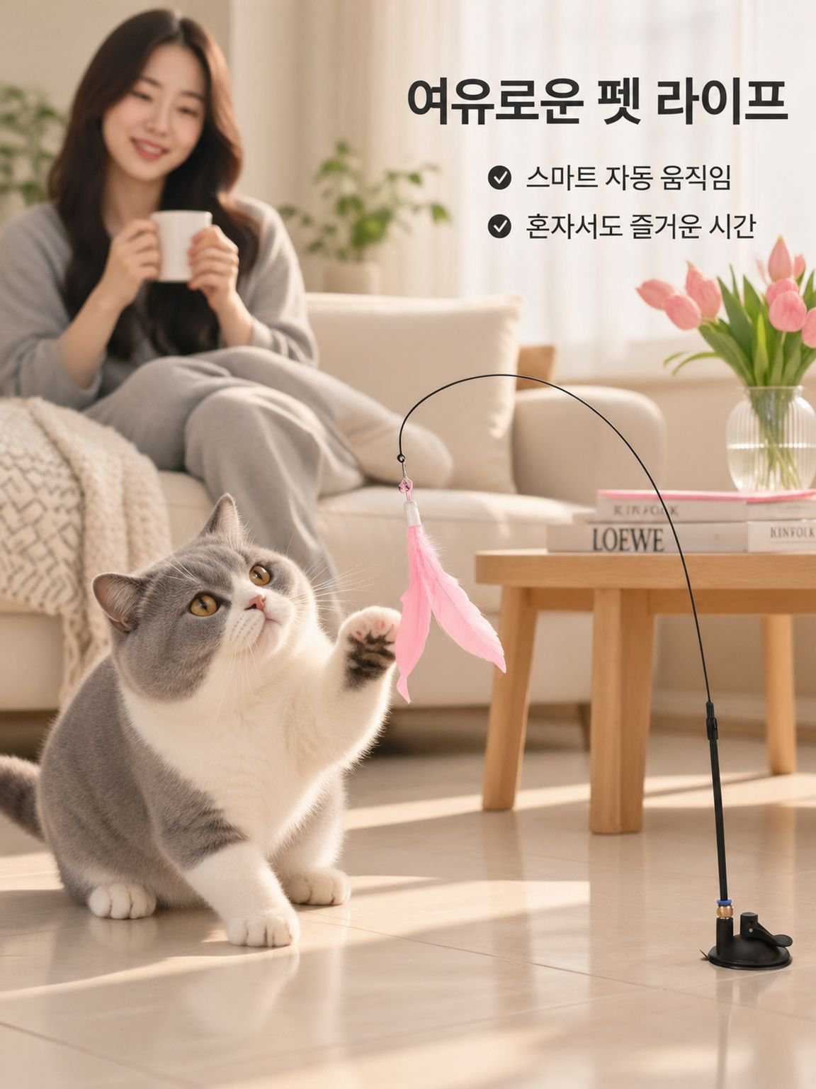 보풀 모조 쥐 고양이 스마트 감응 장난감