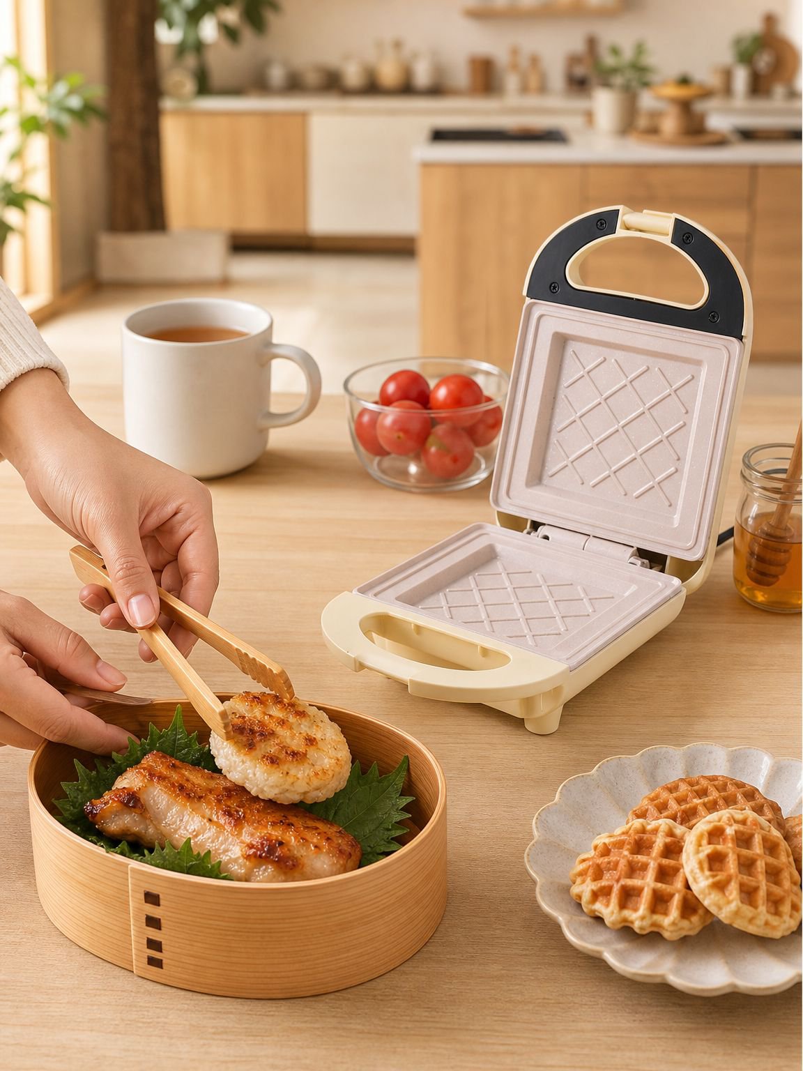 卵焼き器として使えるサンドイッチメーカー