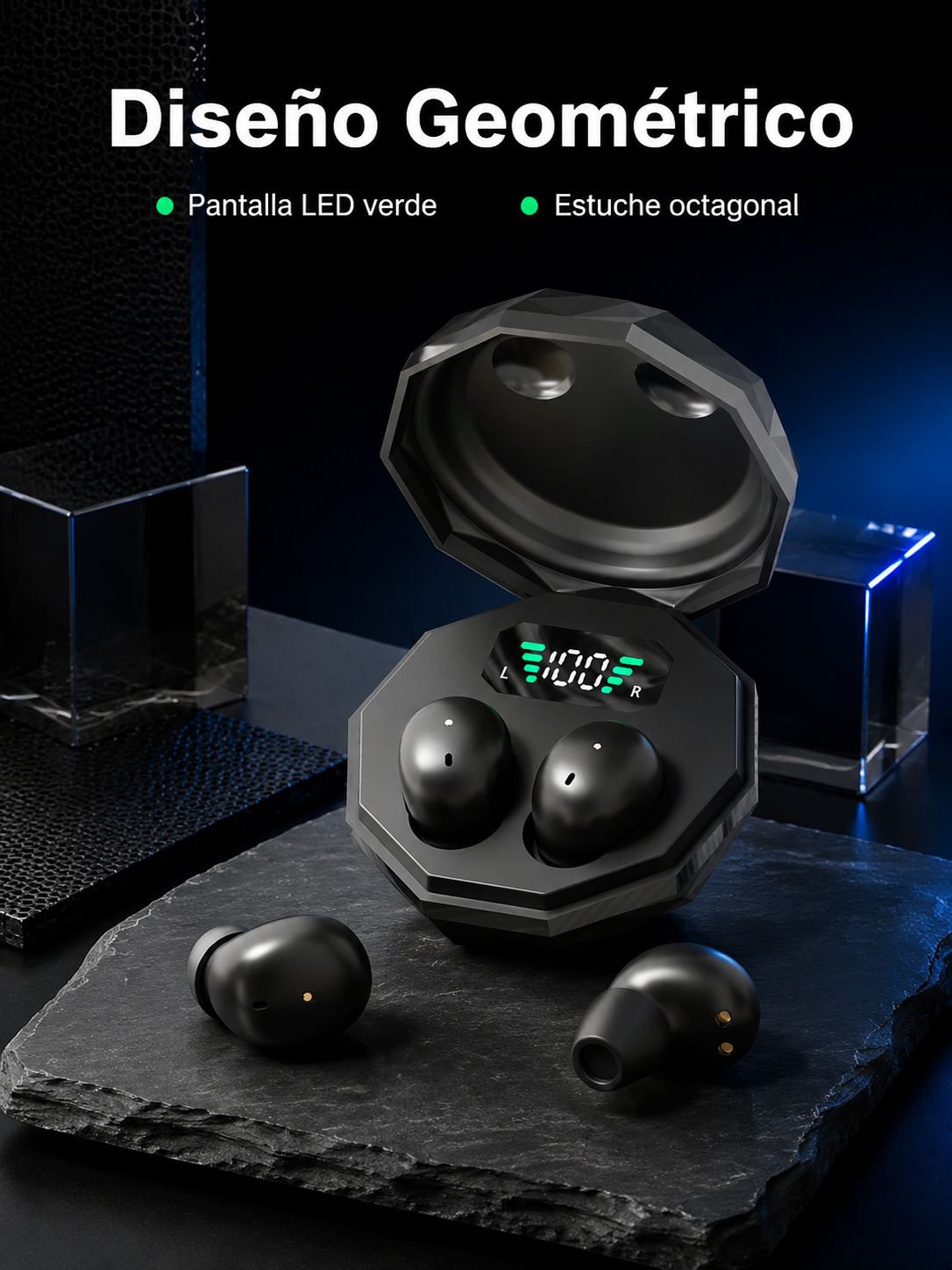 Auriculares Bluetooth de conducción ósea con cancelación de ruido y calidad de sonido en el oído
