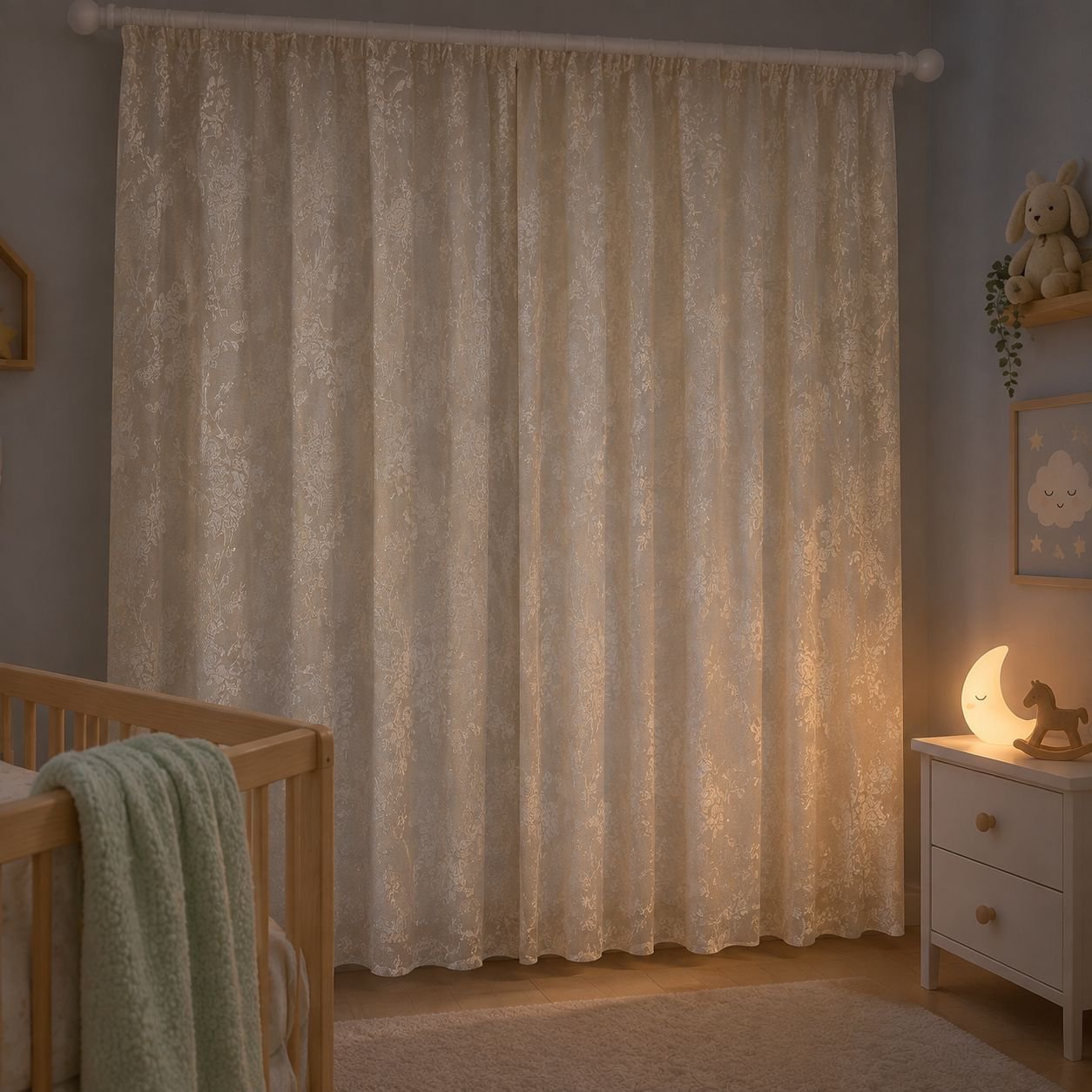Mondschein-Vorhang sorgt für optimale Verdunkelung im Schlafzimmer