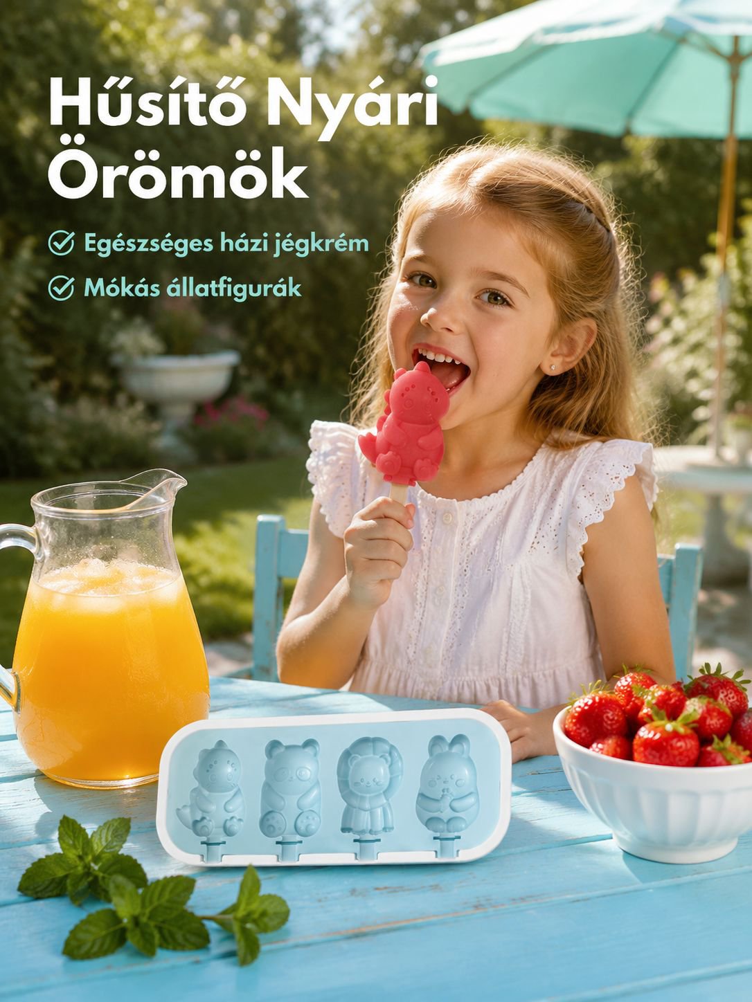 Szilikon házi jégkrémkészítő forma