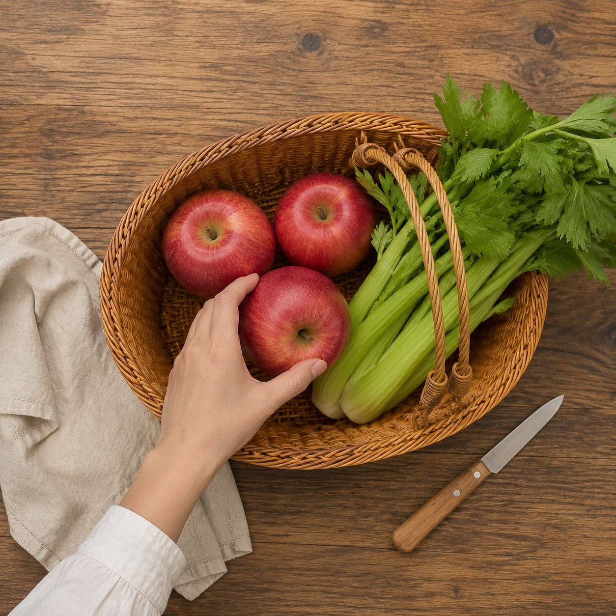 Eco-friendly supermarket vegetable basket