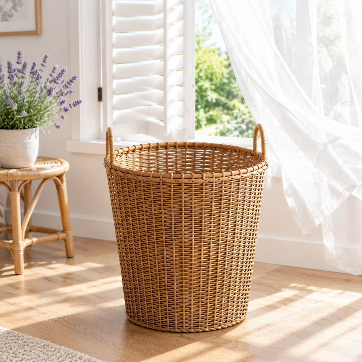 Stylish home laundry organizer for clothes