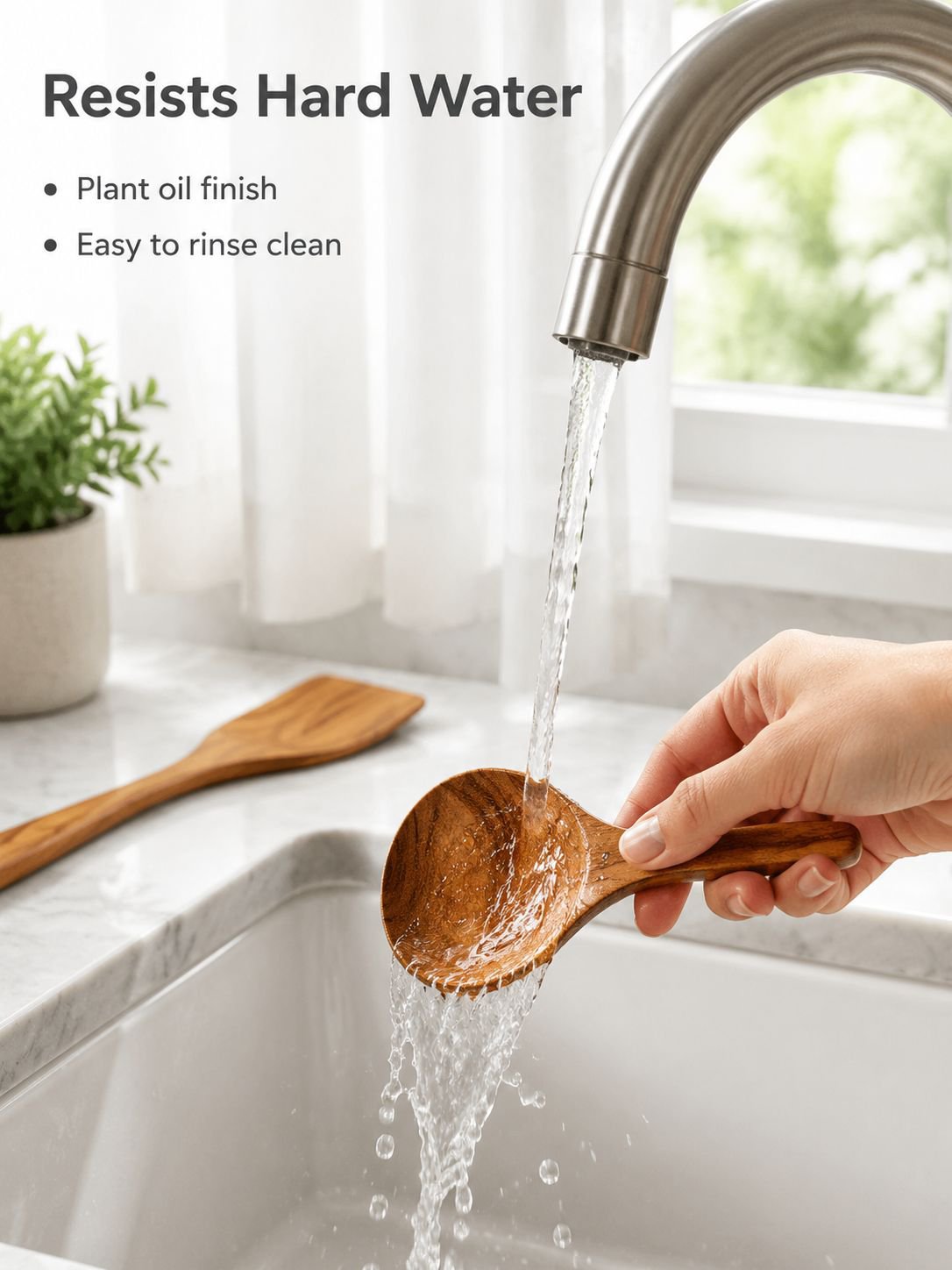 Assorted wooden cooking tools suitable for nonstick cookware