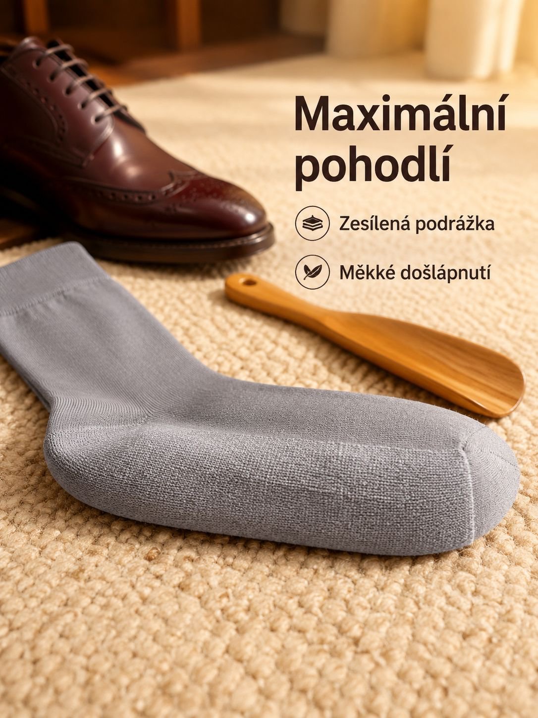 Pohodlné a prodyšné pánské kotníkové ponožky