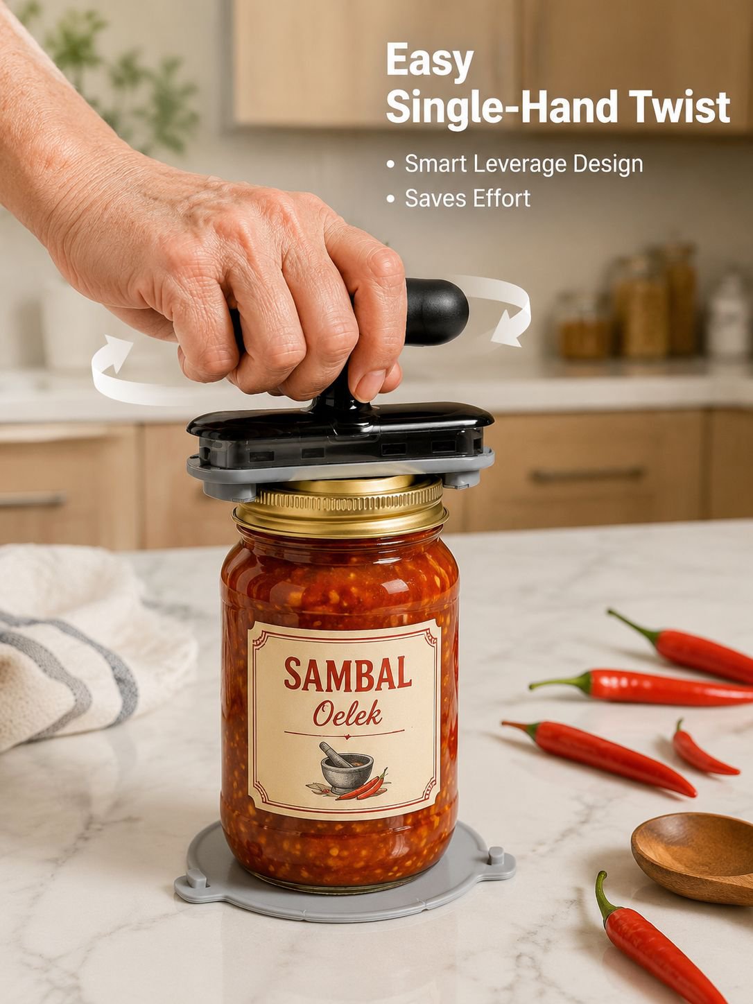 Labor-saving can opener