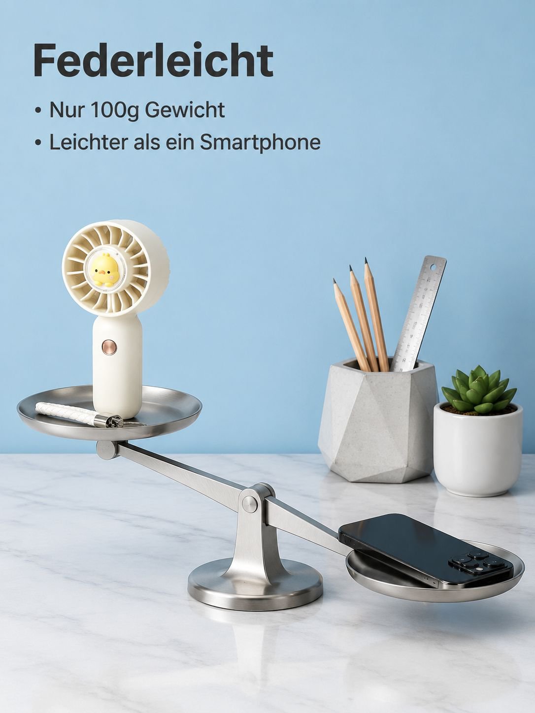 Leiser Taschenventilator mit USB-Aufladung