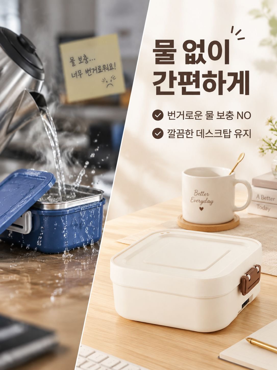 휴대용 무주수 가열 도시락