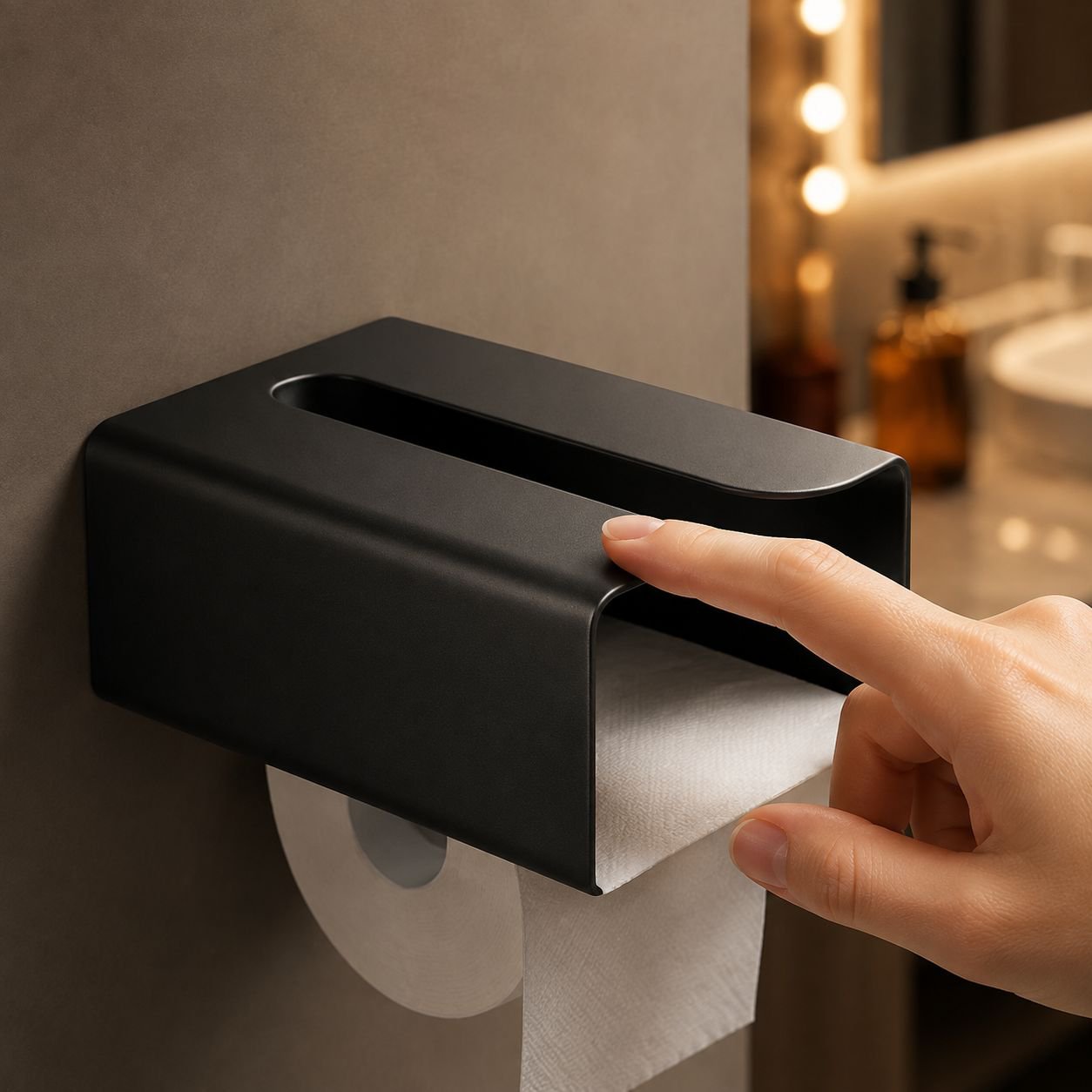 Instalación fácil de portarrollo de papel higiénico de pared